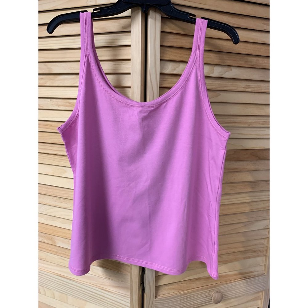 EILEEN FISHER COTTON TANK PINK XL 14 16